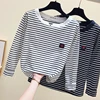 gkfnmt Casual Women T-Shirt Long Sleeve Korean Style Slim Basic Cotton Tshirt Top Womens Clothing Autumn Winter T Shirt Femme ► Photo 1/6