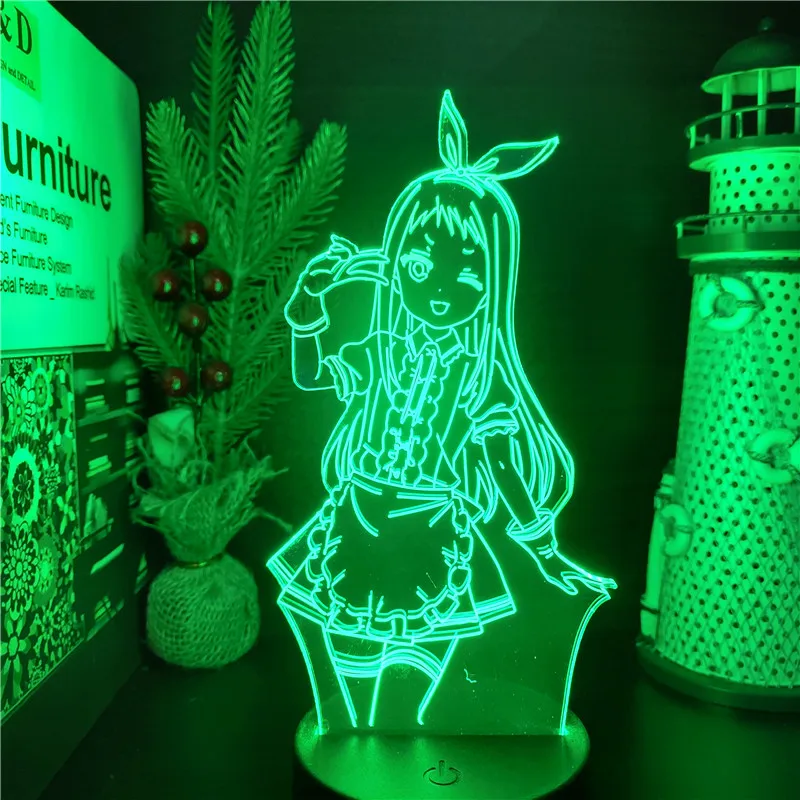 Night Light Blend S Hideri Kanzaki Anime Figure Manga 3D Lamp Luminaria Decoration Chambre Xmas Gifts Neon Decor Kawaii Lampe unicorn night light