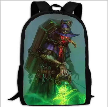 

New Children School Bags Graphic print Plague Doctors Backpack boys girl Backpack one-three-four - six grade school bag