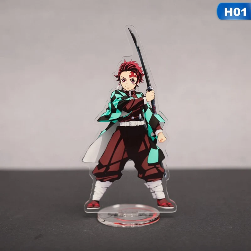 Demon Slayer реквизит для косплея ПВХ Фигурки Модель Tanjirou Nezuko аниме Kimetsu No Yaiba фигурка игрушки куклы подарок - Цвет: 1