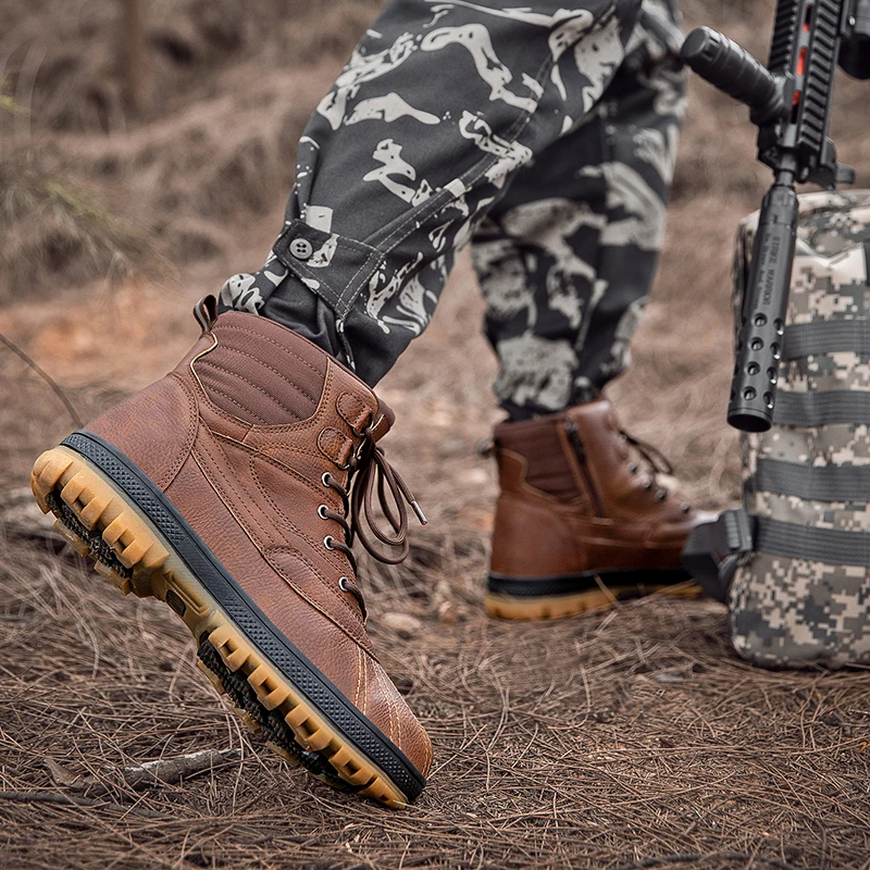 SMS Army Combat Boots Military Boots Hiking Shoes Breathable Tactical Combat Desert Training Sneakers Anti-Slip Trekking Shoes