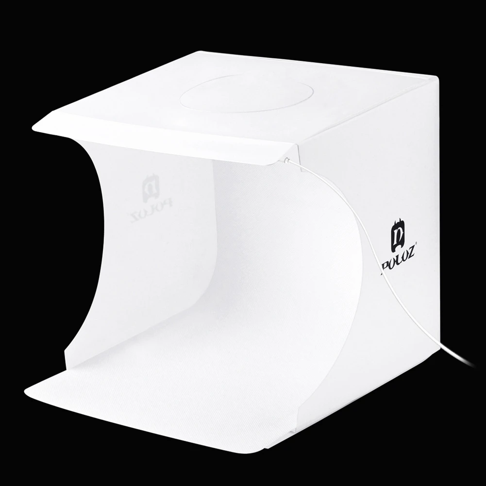 

PULUZ Portable Mini Photo Studio Box 23CM Photography Backdrop Built-in LED Light Photo Box Photography Backdrop Box Lightbox