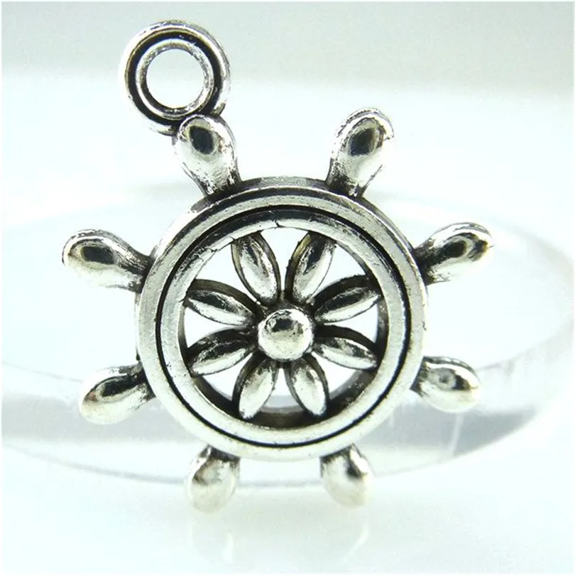 15pcs Charms Ships Wheel Helm Rudder Charm Pendants for DIY Handmade Jewelry 13616 | Украшения и аксессуары