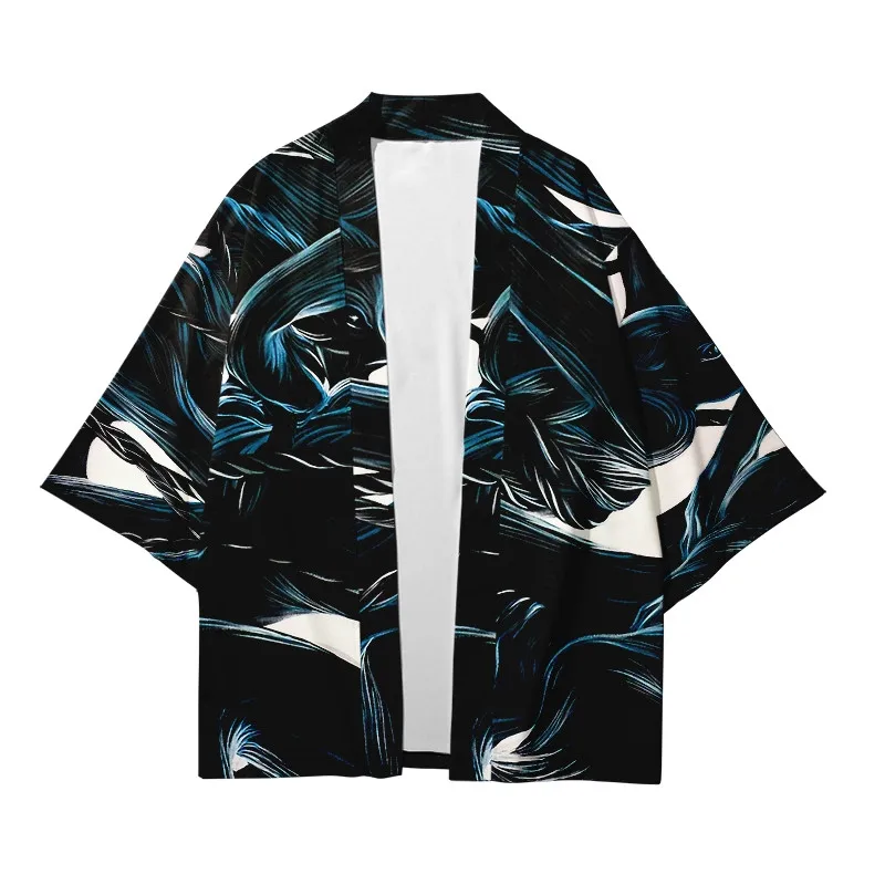 Japanese Kimono shirt Haori Yukata 3D Printing Cosplay Women/Men Fashion Summer Casual Short Sleeve Streetwear samurai Kimonos