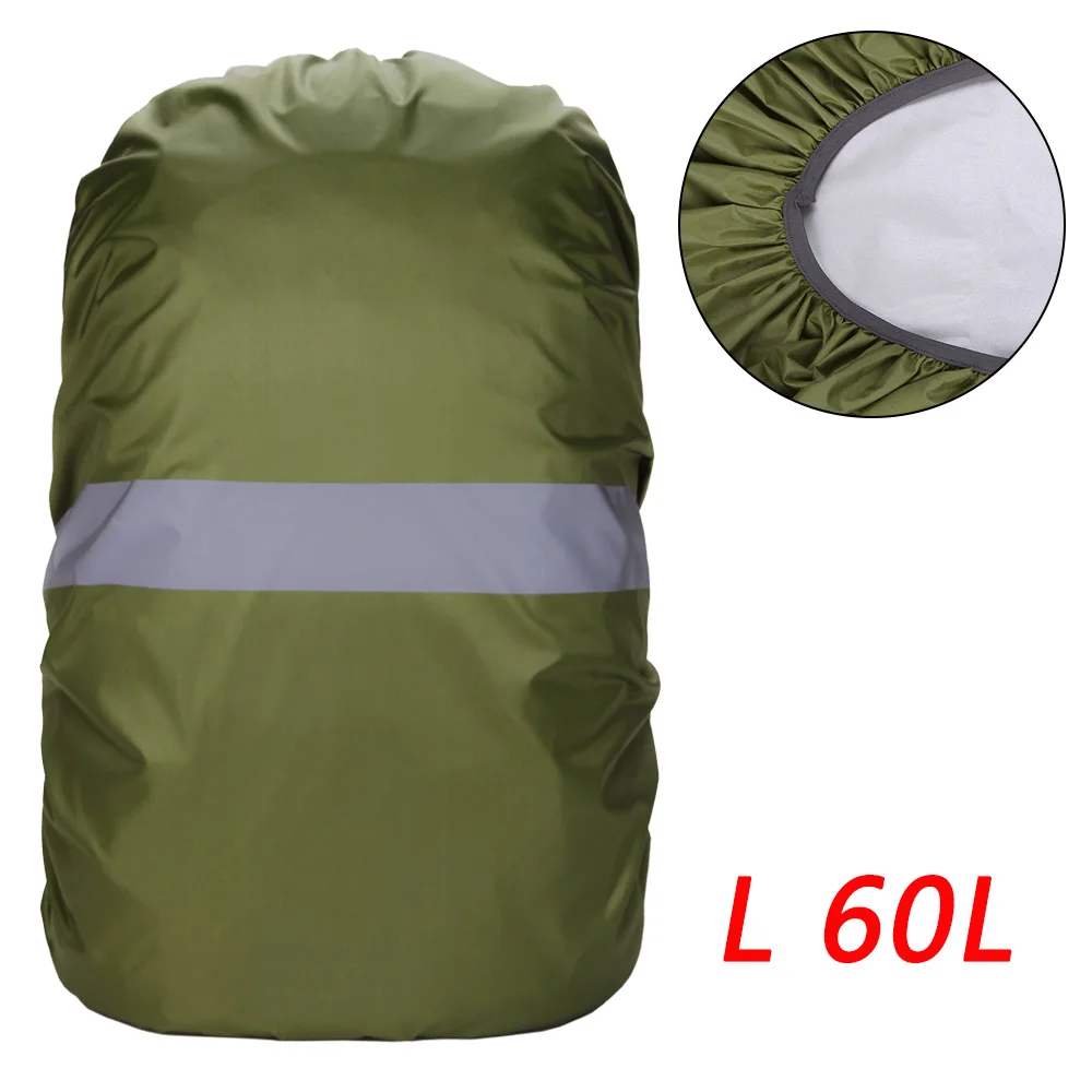 Спортивный рюкзак с отражающей полоской, водонепроницаемая сумка, дождевик для велоспорта, кемпинга, туризма, альпинизма, чехол 20-100L - Цвет: Серый