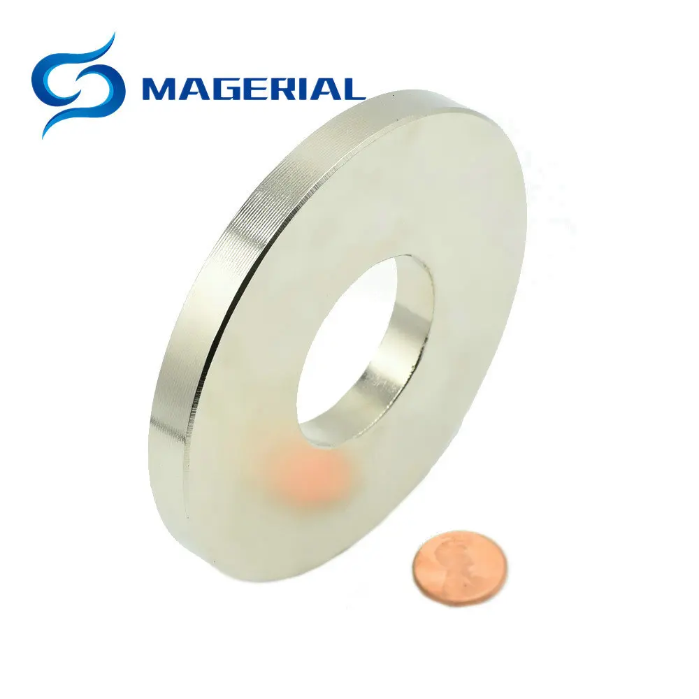 Сильный магнит кольцо Dia. 100x40x15 мм около " Круглые неодимовые магниты Диаметр 100 мм большой круг мощный маг монстр