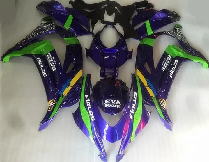 4 подарки ABS литья под давлением полный обтекатель комплект подходит для Kawasaki Ninja ZX-10R zx10r 16 17 корпус набор фиолетовый зеленый