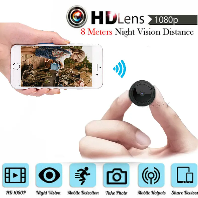 Магнитная мини камера видеонаблюдения 1080P с Wi Fi 8 шт.|Компактные видеокамеры| |