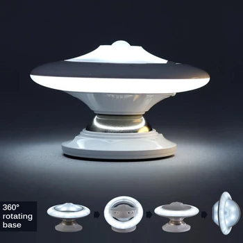 

Hot Sale USB Rechargeable Motion Sensor Night Light UFO Infrared Human Body Induction 360 Degree Rotation Intelligent Creative W