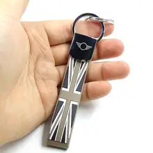 Metal and Rubber car key chain ring remote key holder for Mini John Cooper Works R55 R56 R57 R58 R59 R60 R61 F55 F56 Car-Styling