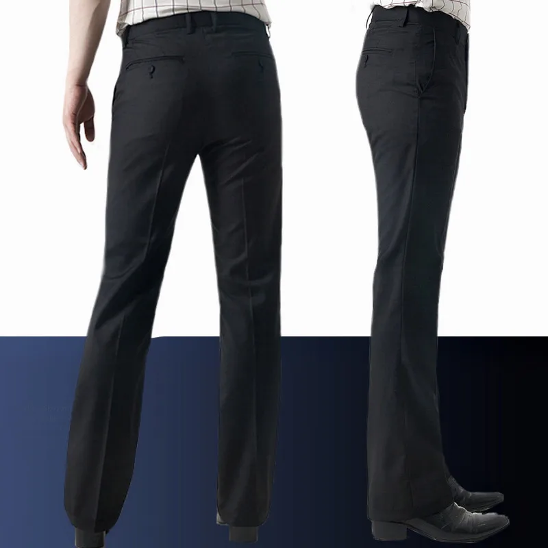 Men's Suit pants New Men's Khaki FIared pants Slim Korean version of the big Casual trousers More sizes 29-36 37