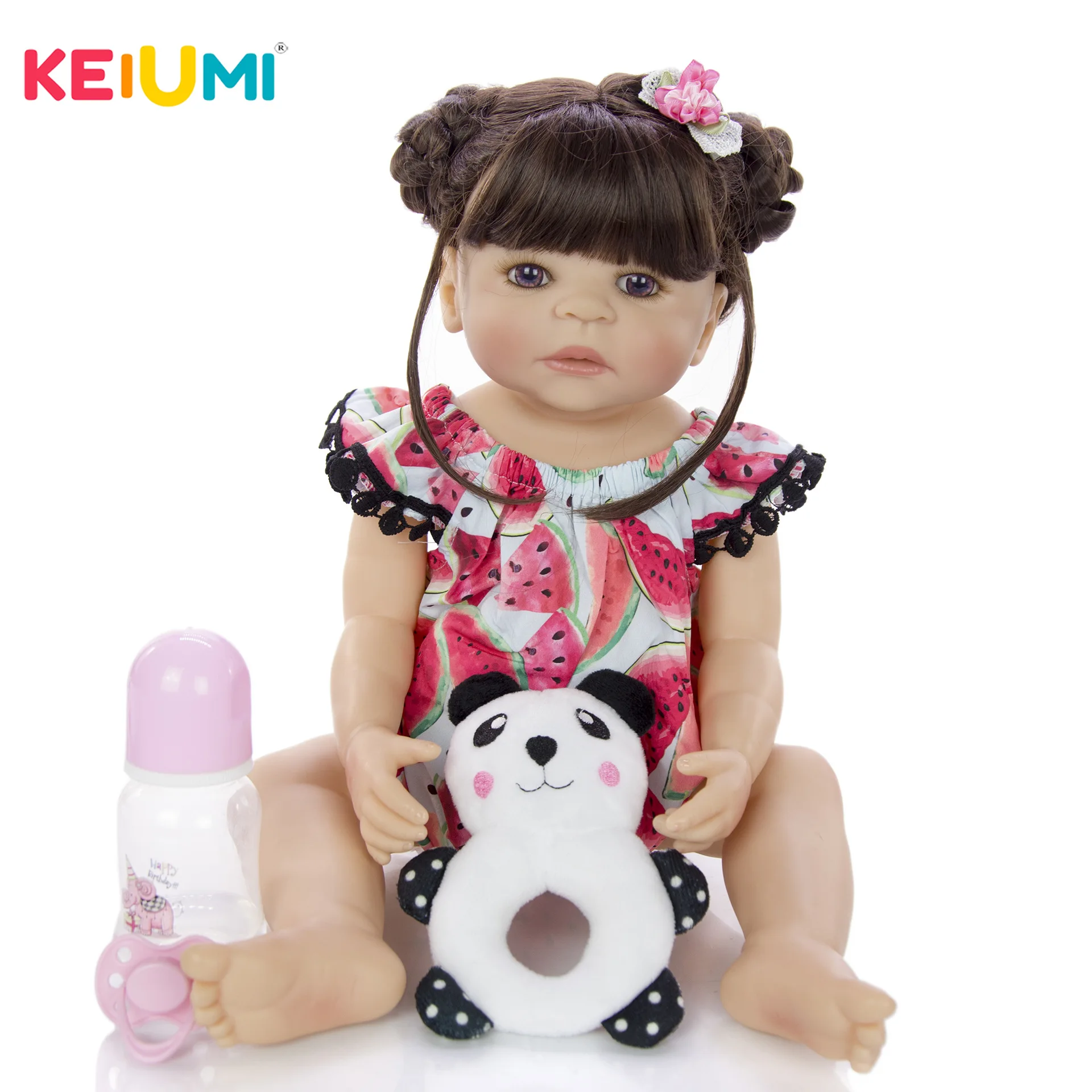 

Keiumi 22-Inch All Silica Gel Reborn Baby Doll Reborn Baby GIRL'S Model Infant Safe Non-toxic