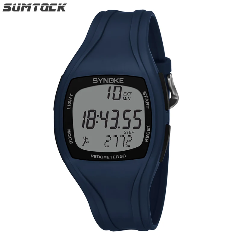 

SUMTOCK Digital Watch Men Waterproof 5bar 3D Step Function Running Seconds Day Of The Week Display relojes digitales para hombre