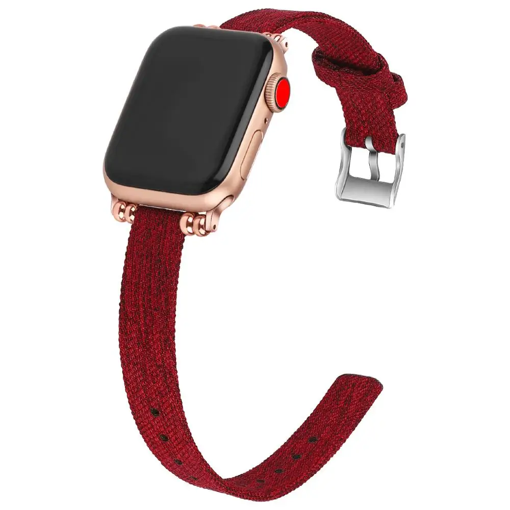 red Pulseira correa для apple watch, apple watch, ремешок для iwatch 4, 5, 3, браслет, ремешок для часов 38, 40, 42, 44 мм, ремешок на руку, ремень 38 мм - Цвет ремешка: red