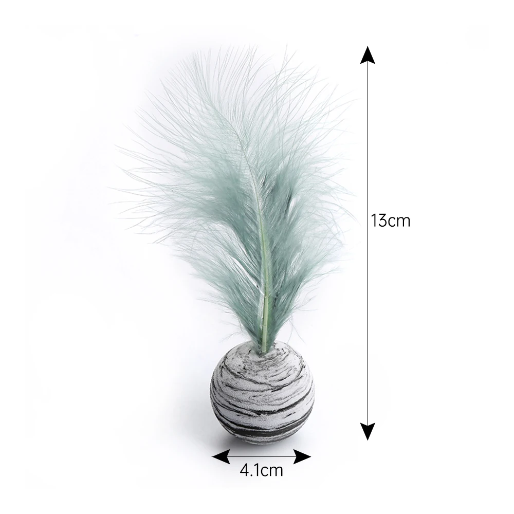 Cat Toy Star Ball Plus Feather EVA Material Light Foam Ball Throwing Toy Star Texture Ball Feather Toy Feather Wand Supplies #3