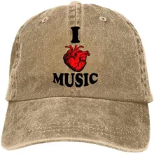 Я люблю сердце музыка двойная Пряжка Регулируемая ковбойская Личность ретро ковбойская шляпа