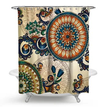 

Grey Shower Curtain Lace Inspired Flourish Motifs Background with Bridal Flower Border Wedding Fabric Bath Curtains