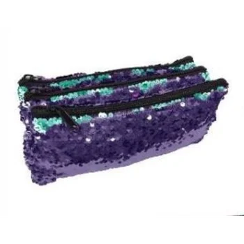 

Pencil pouch Threefold Reversible Sequins 23 cm.