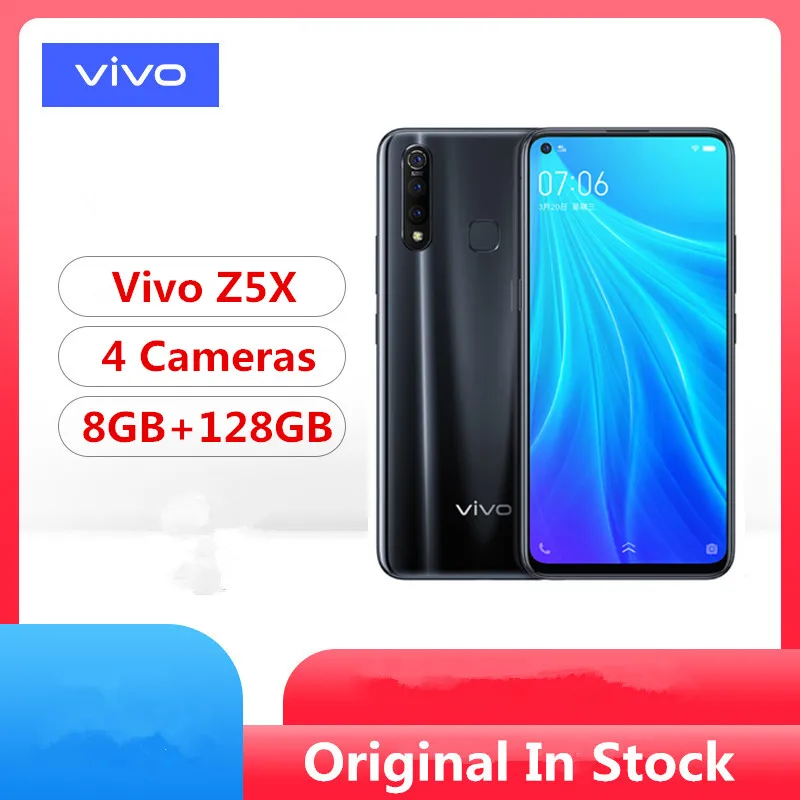 Оригинальный мобильный телефон Vivo Z5X 4G LTE Snapdragon 710 Android 9 0 6 53 &quot2340X1080 8 ГБ ОЗУ 128 Гб