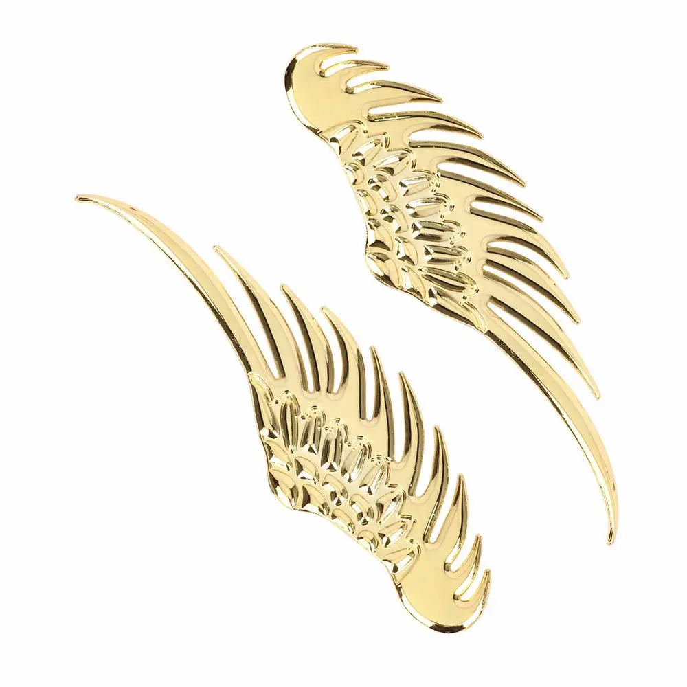 Car Decal 3D Stereo Metal Angel Wing Moto Emblem Chrome Auto Big Wings Exterior