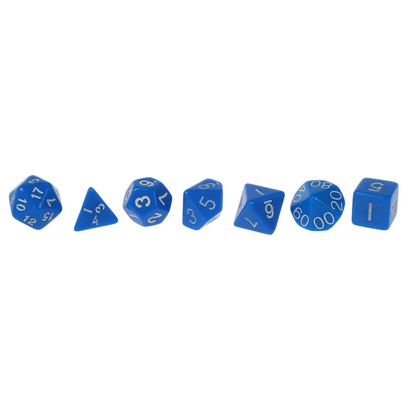 14 шт. игральные кости D4-D20 для игр Подземелья и Драконы RPG Подземелья и Драконы D&D, 7 шт. синий и 7 шт. красный