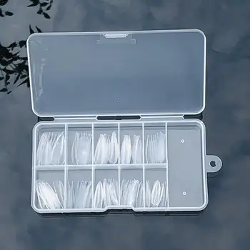 

100 pcs/box Fake Nail Tips Clear Natural Nails Tips False Cover on Nails Transparent Nails Acrylic Nails Press Full Balleri X6O1