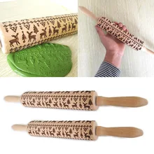 Рождество тиснение Скалка выпечки печенье лапша печенье, фондан, пирог тесто гравировкой ролик олень; Снежинка