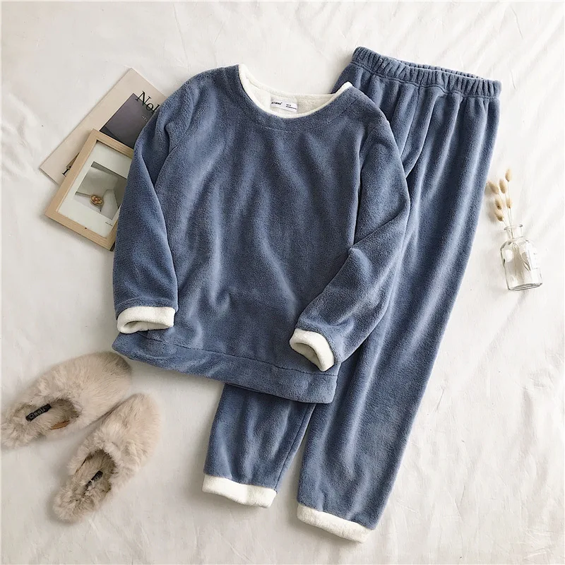 

Photo Shoot 2019 WOMEN'S Dress Autumn & Winter Korean-style Thick Warm Plush Fairy Warm Pajamas Two-Piece Set