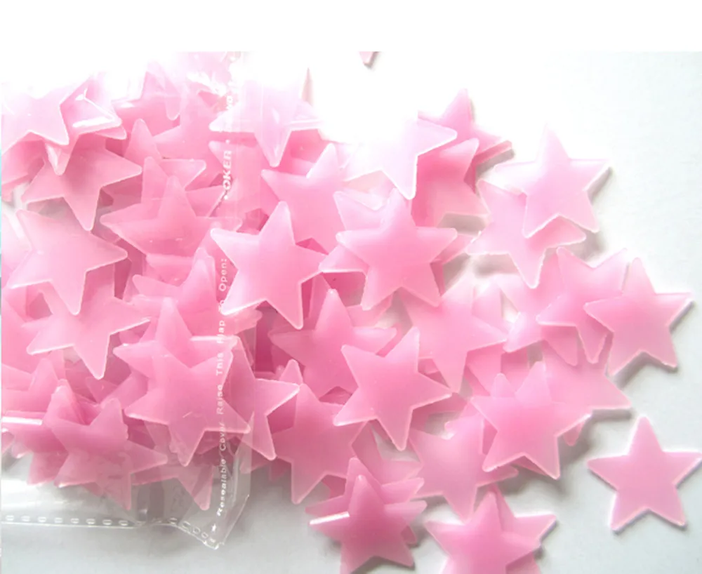 100PC 3D звезды светится в темноте светящиеся на стену наклейки для детской комнаты гостиной спальни настенные наклейки постер для домашнего декора