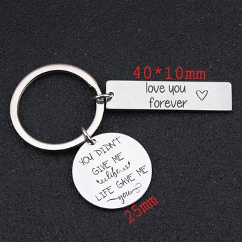 

For Bonus Mother Keychain Gift You Didn't Give Me Life Life Gave Me You Love You Forever Stepmom Exclusive Jewelry