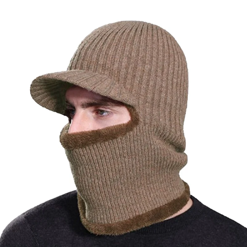 Зимние шапки для мужчин Skullies Beanie шапка зимняя шапка для мужчин и женщин шерстяной шарф шапка s Набор Балаклава маска Gorras Bonnet вязаная шапка