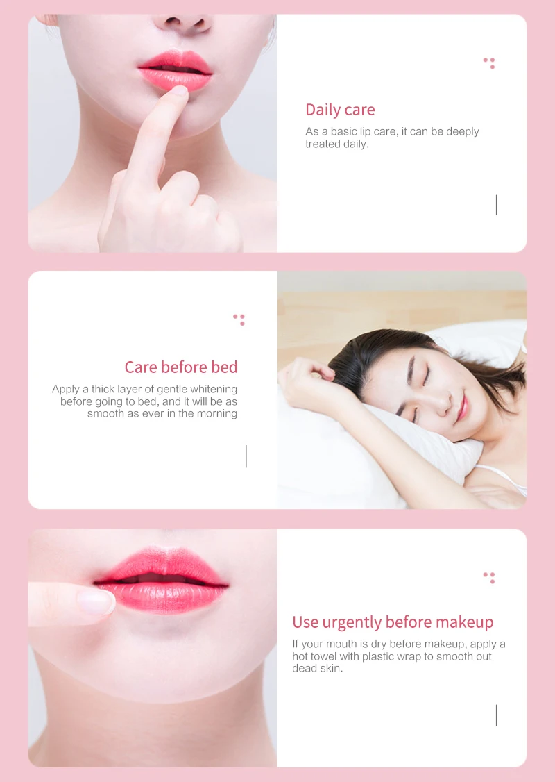 H18c2bc918d954dd9b56f659839e45b46e Korea Lip Sleeping Mask Night Sleep Maintenance Moistened Lip Balm the Pink Lips Bleaching Cream Nourish Protect Lips Care TSLM1