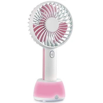 

Mini Handheld Fan, Mini Usb Fan With Led Night Light, Lightweight Portable Personal Battery Operated Usb Fan Desk Desktop Table