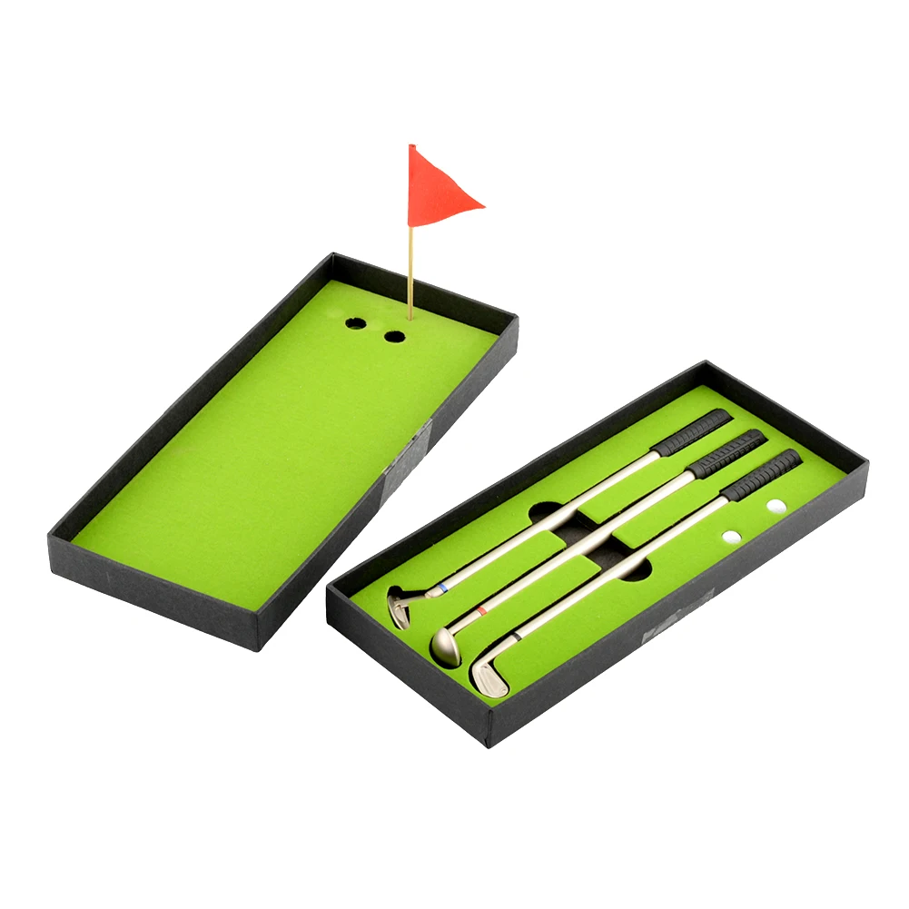 3 шт. мини-гольф для уличных клубов модели шариковая ручка флаг клюшка Железный набор подарок
