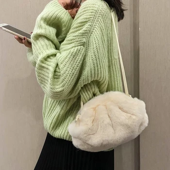 

#Free Shipping#2020 New Arrival Women Bag Lint Wrinkle Cloud Bag Winter Autumn Fashion Pure Color Lady Sling Bag