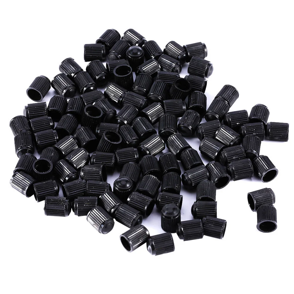 

100PCS Black Plastic Auto Car Bike Motorcycle Truck Wheel Tire Valve Stem Caps