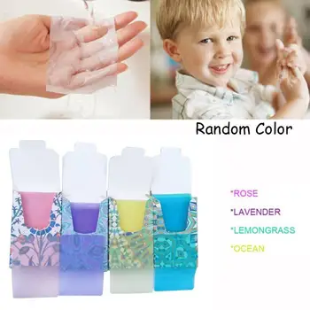 

25pcs Portable Travel Soap Paper Washing Hand Bath Clean Scented Slice Sheets Mini Paper Soaps Child Women Men Random Colors