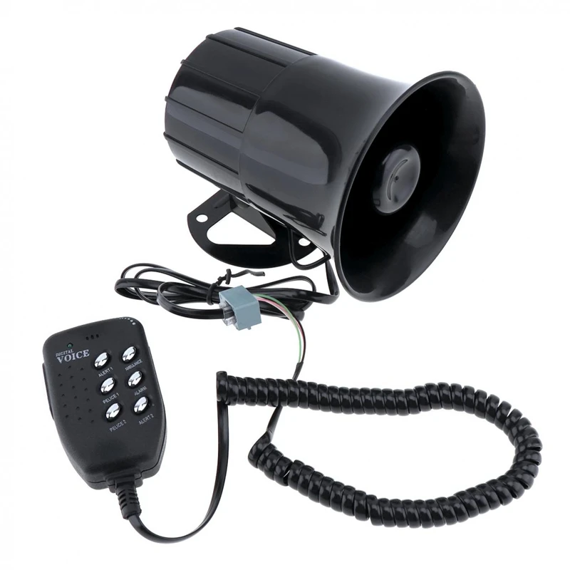 

100W 6 Sound Tone Loud Horn Motorcycle Auto Car Truck Vehicle Speaker Warning Alarm Siren Police Fire Ambulance Horn Loudspeaker