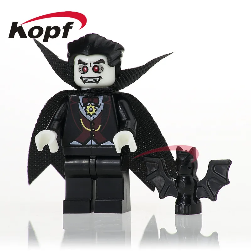 

Building Blocks Single Sale PG1077 Halloween Vampire Count Horror Movie Werewolf Queen Akash Zombie Bricks Children Gift Toys
