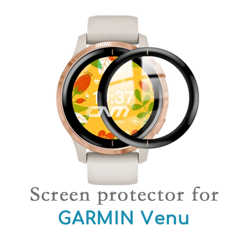 3X Dur PC Coque avec Verre trempé en Garmin Venu 2 Plus 43mm Couverture  Complète de Protection Anti Rayures 2 Transparent+1 C