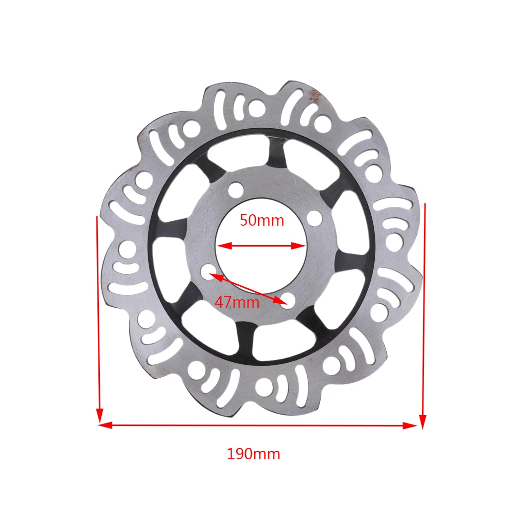 Motorcycle 190mm Brake Caliper Disc Rotor Fits for Trail Dirt Pit Bike 90 110 125cc