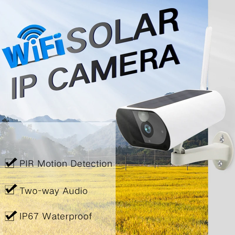 

1080P HD Wifi Outdoor Waterproof Solar Energy Low Power IP Camera Wireless Surveillance IR Camera