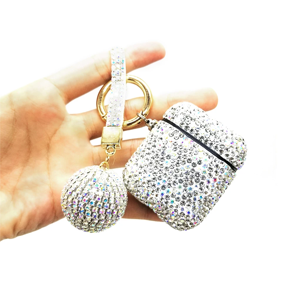 Роскошный Алмазный декоративный чехол для Apple гарнитура для Airpods аксессуар Защитный чехол для Apple Airpods 1 2 Женские подарки