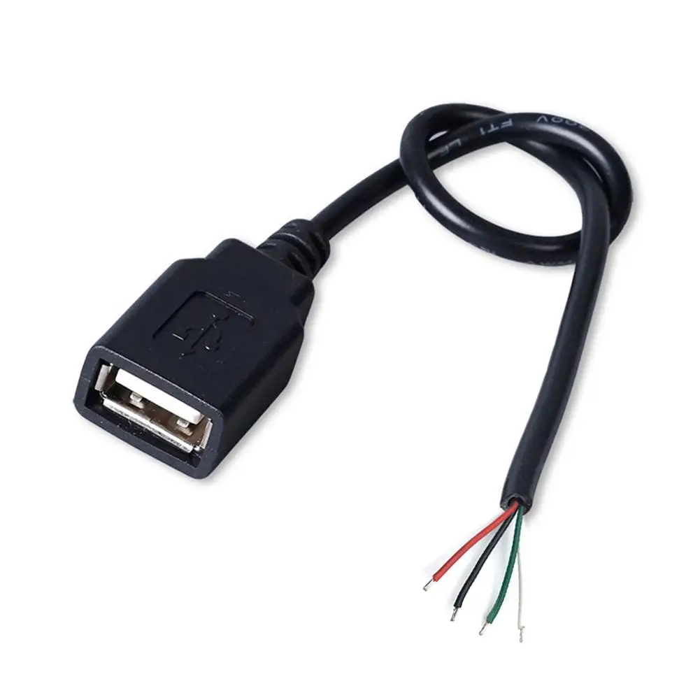 

USB Adapter 30cm USB 2.0 Type A Female Jack 4 Core Wire Power Charge Cable Cord Connector USB 4 Wire Power Cable  Hot