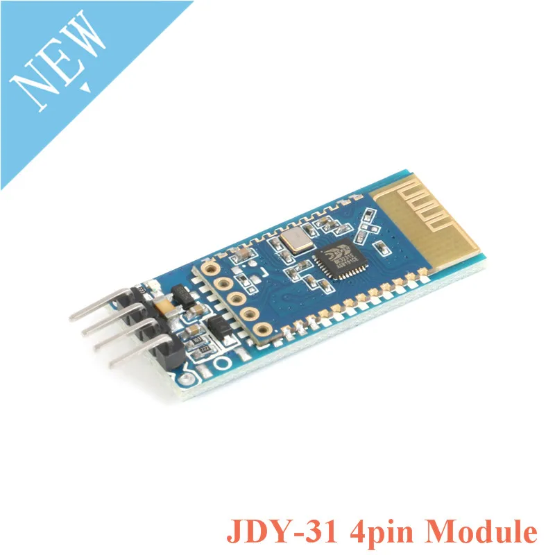 JDY-31 Bluetooth 3,0 HC-05 HC-06 Bluetooth модуль последовательного Порты и разъёмы 2,4 г SPP прозрачный передачи совместимы с HC 05 06 JDY-30 - Цвет: JDY-31 4pin Module