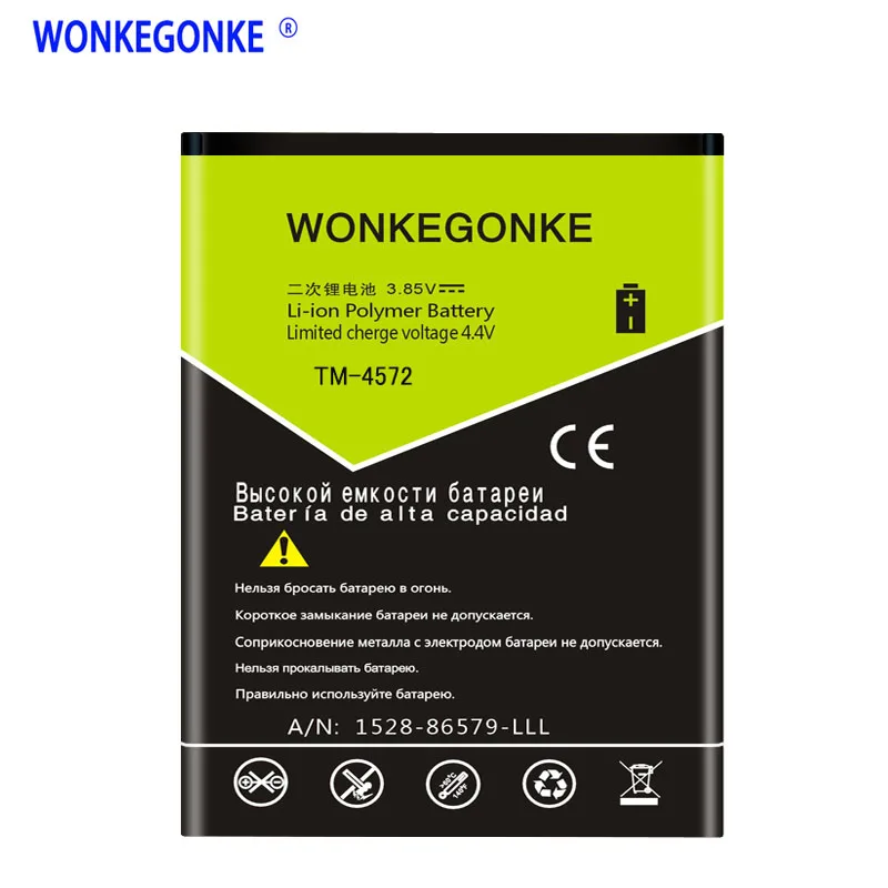 Аккумулятор WONKEGONKE 3000 ма · ч для тексет аккумулятор телефона usb type |Аккумуляторы