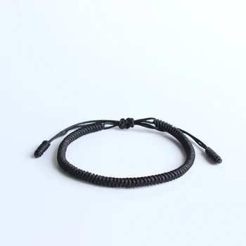 

Eastisan 2019 Pure Black Tibetan Buddhist Lama Braided Knots Lucky Rope Bracelet For Man Women Size Adjustable Handmade