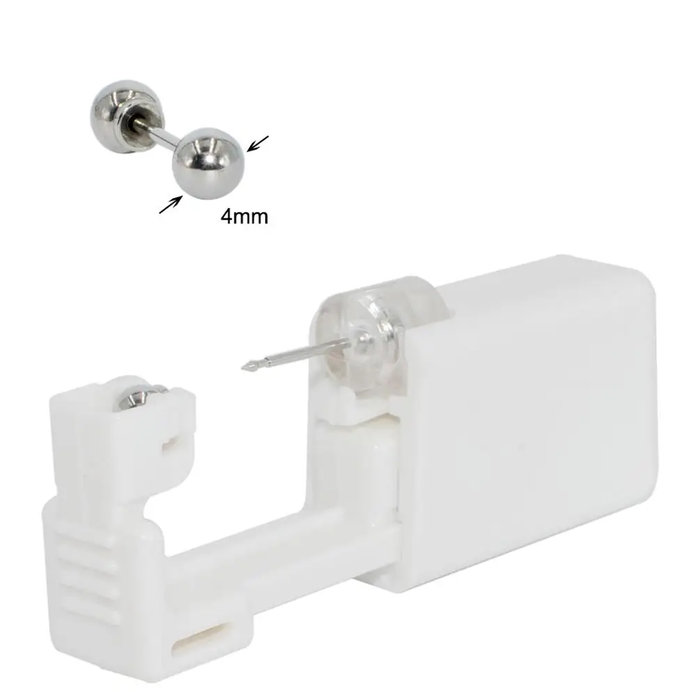 Sterile Surgical Steel Ear Stud with Secure Ball Closure