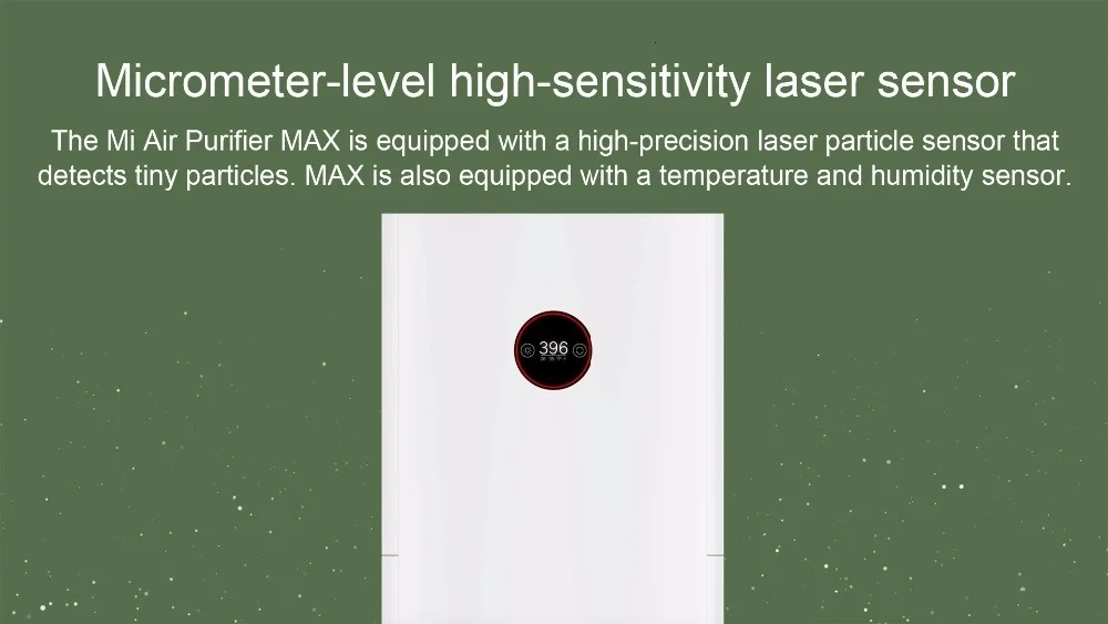 Xiaomi Mi Air Purifier MAX Intelligent Oxygen Bar Clear Formaldehyde Smog Dust with Triple-layer Filter APP Remote Control for Household Indoor Office Bedroom