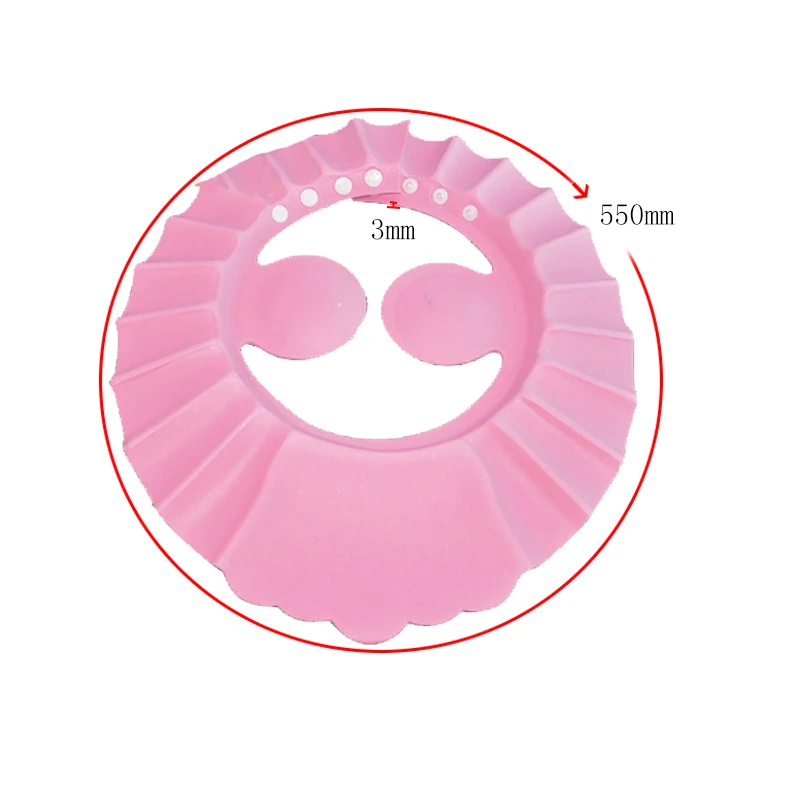 New 1pcs Adjustable Baby Kids Shampoo Bath Bathing Shower Cap Hat with Ear Wash Hair Shield